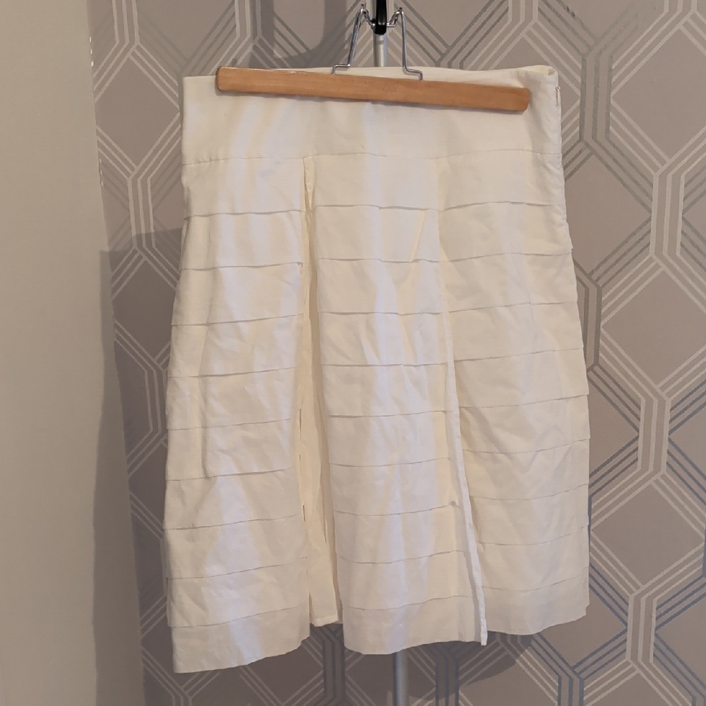 Club Monaco Cream A-Line Skirt